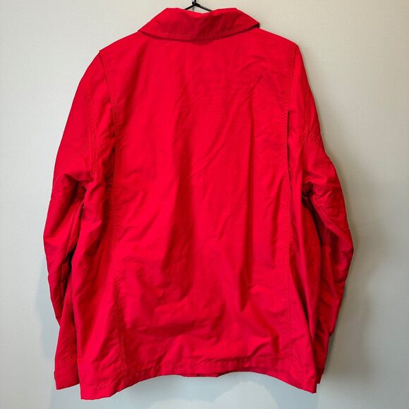 Land's End Mens Red Zip Lightweight Windbreaker Jacket Sz 38-40 M Removable hood - Picture 6 of 6